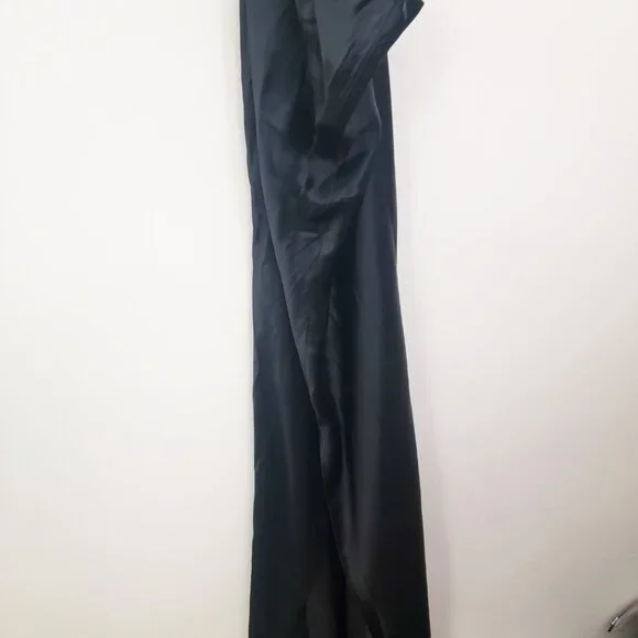Retrofete Selma Cutout Maxi Dress in Black Satin Large - Picture 8 of 10